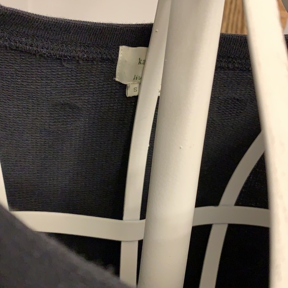 Kate spade glitter dot bow pullover sweater sz small dark gray - Picture 5 of 5